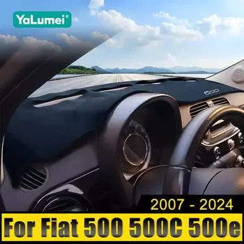 Для Fiat 500 500C 500e Abarth 595 2007-2020 2024 2024 2024 2024 Солнцезащитный козырек на приборную панель автомобиля, защитный коврик от света, анти-УФ-излучения