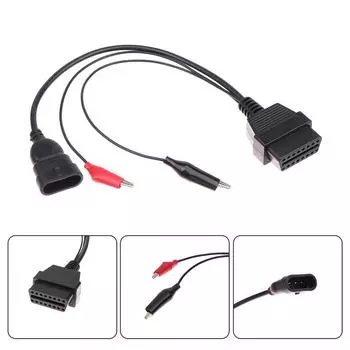 Для Fiat/Alfa/Lancia 3-контактный к 16-контактному разъему OBDII OBD2 адаптер автомобильный кабель для Fiat 3-контактный женский диагностический кабель