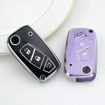 Для FIAT Doblo Grande Bravo 500 Ducato Minibus Panda Stilo Punto 3 кнопки ТПУ корпус брелок-держатель Защитный чехол для автомобильного ключа Key Case белый