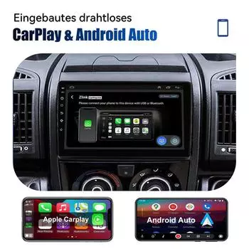 Для Fiat Ducato Citroen Jumper Android 13 9 дюймов Беспроводная Carplay автомагнитола GPS Navi WIFI AHD камера встроенная DAB Android Auto