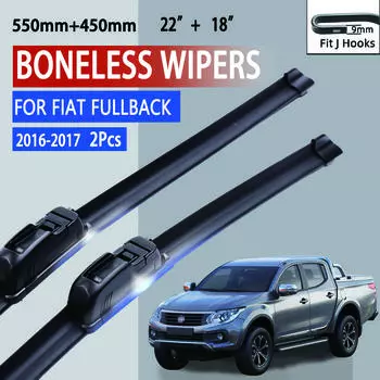 Для FIAT Fullback 2016-2017 автомобильный стеклоочиститель U-образный мягкий резиновый бескаркасный без кронштейна автомобильные дворники 22 +18