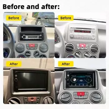 для FIAT Panda 2003 - 2012 Автомобильный Радиоприемник 2 Din Android Мультимедийный Плеер Головное Устройство Навигация Авторадио Carplay Авто Стерео
