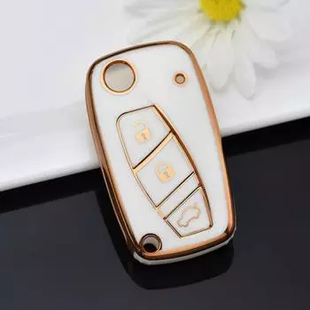 Для Fiat Panda Stilo Punto Doblo Grande Bravo 500 Ducato Minibus ТПУ чехол для дистанционного ключа автомобиля складной чехол для ключей аксессуары белый