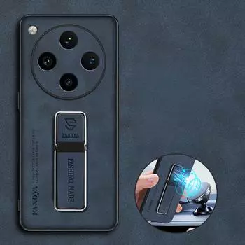 Для Find X8 Pro X8Pro Skinsheep кожаный защитный чехол для камеры, для OPPO FindX8 X7 Ultra Magnetic Holder Stand Protective Cover OPPO Find X8 чёрный