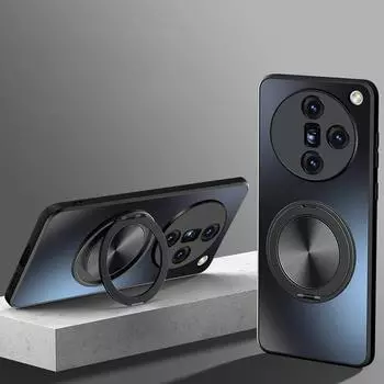 Для Find X8 Pro X 8 Магнитный матовый жесткий чехол для Oppo Find X8Pro X7 Ultra X6 X5 FindX8 Кольцо-подставка-держатель Защитный противоударный задний чехол For Find X8 чёрный