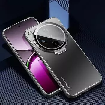 Для Find X8 Ultra Case металлический держатель объектива камеры чехол для OPPO Find X8ultra X8S Plus X8S+ X8Pro противоударный матовый чехол с подставкой For Find X8s чёрный