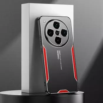 Для Find X8 Ultra X8S Алюминиевый Металлический Ударопрочный Чехол для OPPO Find X8ultra X8 Pro X7 X6 X5 Силиконовый Матовый Защитный Чехол для Объектива For Find X8 Ultra красный