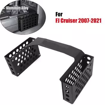 Для FJ Cruiser 2007-2008 2009 2010 Центральный ящик для хранения автомобиля, корзина для хранения передач, черные автомобильные аксессуары, алюминий чёрный