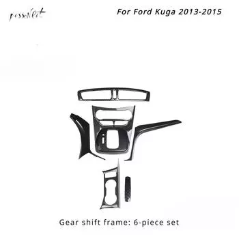 Для Ford Escape/Kuga 2013-2016 Аксессуары Ручка переключения передач Центральный кондиционер Вентиляционная панель Крышка Отделка Наклейка ABS For Kuga 13-2015 LHD