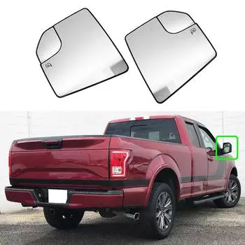 Для Ford F-150 2015 2016 2017 2018 2019 2021 Передняя боковая дверь с подогревом, крыло заднего вида, зеркало, стекло, задняя пластина Left
