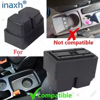 Для Ford Fiesta Ящик для подлокотника Детали интерьера Специальные детали Детали для модернизации Автомобильные аксессуары Центральный ящик для хранения Подлокотник автомобиля