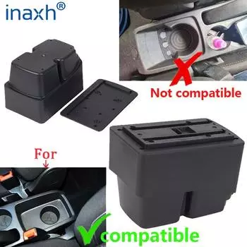 Для Ford Fiesta Ящик для подлокотника Детали интерьера Специальные детали Детали для модернизации Автомобильные аксессуары Центральный ящик для хранения Подлокотник автомобиля