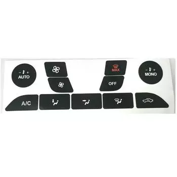 Для Ford Focus 1999-2005 кондиционер AC климат-контроль изношенная отслаивающаяся кнопка ремонт наклейки наклейки ПВХ автомобильные аксессуары серебряный