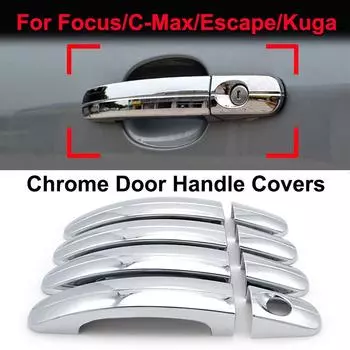 Для Ford Focus 2 3 Escape Kuga C-Max S-Max Galaxy Mondeo 4 автомобильный Стайлинг хромированная крышка дверной ручки накладка накладка молдинг