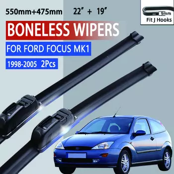 Для Ford Focus MK1 1998-2005 автомобильный стеклоочиститель U-образный мягкий резиновый бескаркасный без кронштейна автомобильные дворники 22 +19