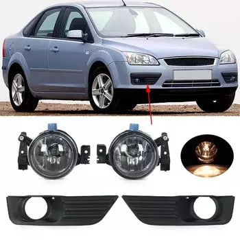 Для Ford Focus MK2 II 2005 2006 2007 автомобильный передний бампер противотуманная фара крышка лампы рамка решетка капота ободок one pair cover