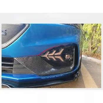 Для Ford Focus Mk4 ABS хромированная рамка передней противотуманной фары, крышка автомобиля bright black