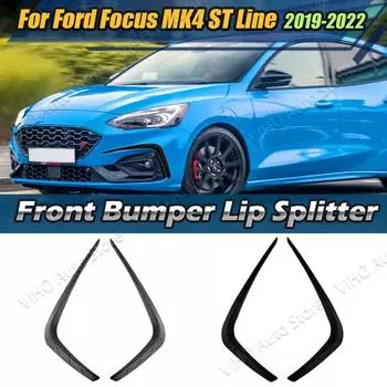Для Ford Focus MK4 ST Line автомобильный передний бампер, спойлер, диффузор, сплиттер, глянцевая черная вентиляционная накладка, комплекты кузова Gloss Black