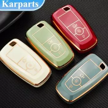 Для Ford Fusion Mondeo Mustang Explorer Edge EcoSport Mondeo для Lincoln MKC MKZ MKX чехол для дистанционного ключа в виде ракушки брелок-брелок 3 Buttons красный