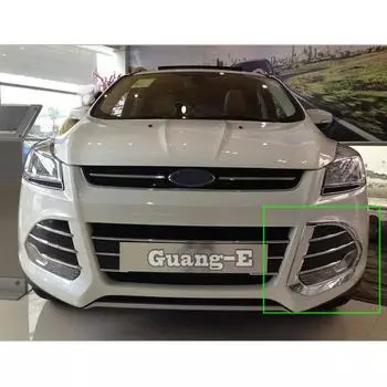 Для Ford Kuga Escape 2013 2014 2015 2016 передняя противотуманная фара автомобиля детектор рамка палка Стайлинг ABS хромированная крышка накладка капота