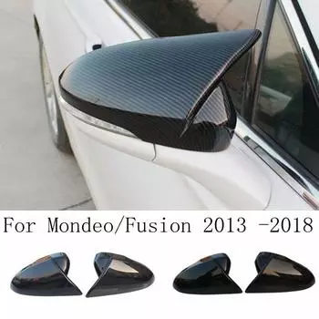 Для Ford Mondeo/Fusion 2013-2018 гг. Низкопрофильная карбоновая вставка для заднего бокового рожка, зеркала заднего вида, накладка на автомобиль 2pcs black
