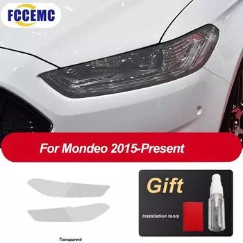 Для Ford Mondeo MK5 2015-On автомобильная защитная пленка для фар Декоративная фара Прозрачная черная наклейка TPU Автомобильные аксессуары прозрачный