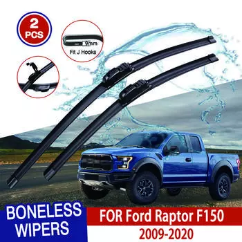 Для Ford Raptor F150 2009-2020 автомобильный стеклоочиститель U-образный мягкий резиновый бескаркасный без кронштейна автомобильные дворники 22 +22