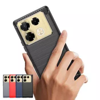 Для Funda infinix Note 40 Pro 4G Чехол infinix Note 40 Note 40 Pro Plus Чехол Матовый противоударный TPU Чехол infinix Note 40 Pro 4G infinix Note40Pro 4G чёрный