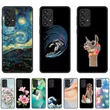 Для Galaxy A33 5G, Samsung A33 5G SM-A336U чехол черный с милым цветочным узором, защитные чехлы для всего тела для Samsung Galaxy A33 5G белый