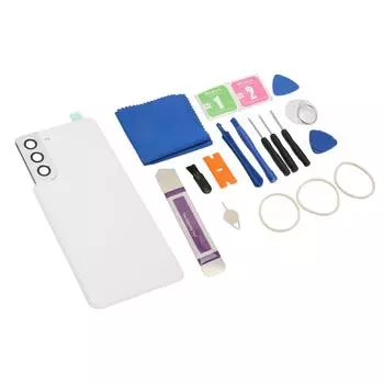 для Galaxy S21 Задняя крышка Стекло Замена Идеальная посадка Корпус задней крышки телефона Набор инструментов с Пре- белый