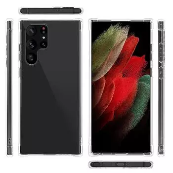 Для Galaxy S22 Ultra Чехол Тонкий Прозрачный Мягкий Чехол TPU Чехол Для S22 Plus Для Galaxy S22 Прозрачная Задняя Крышка A