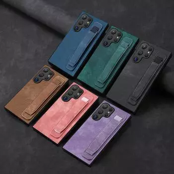 Для Galaxy S25 Ultra Чехол для телефона Все включено Samsung A55 Ремешок для запястья Samsung A36 Чехол Samsung S25 Ultra (Large Hole) фиолетовый