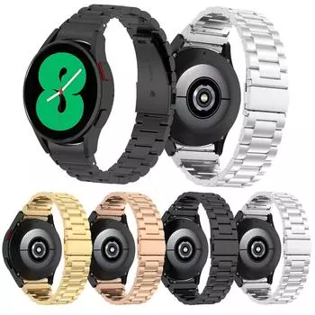 Для Galaxy Watch 4, 40 мм, 44 мм, ремешок из нержавеющей стали, ремешок 20 мм, Galaxy Watch 4 Classic, 42 мм, 46 мм, металлический ремешок