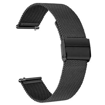 Для Galaxy Watch 4 Classic 42 мм Correa браслет из нержавеющей стали с металлическим ремешком One Size чёрный