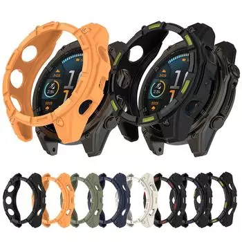 Для Garmin Fenix 8 53 мм/47 мм рамка часов безель закаленное покрытие браслет протекторы стекло Smart L4R0 black-51mm