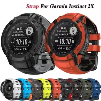 Для Garmin Instinct 2X силиконовый ремешок для часов Garmin Instinct 2X Сменный ремешок на запястье Instinct 2X синий/чёрный