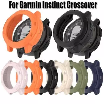 Для Garmin Instinct Crossover рамка для часов ободок из ТПУ Защитная пленка для экрана Чехол Смарт-браслет Instinct Crossover Cover For Instinct Crossover оранжевый