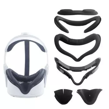 Для гарнитуры Meta Quest 2 VR 6 шт./комплект сменная подушка для глаз 6pcs/set Face Eye Pad чёрный