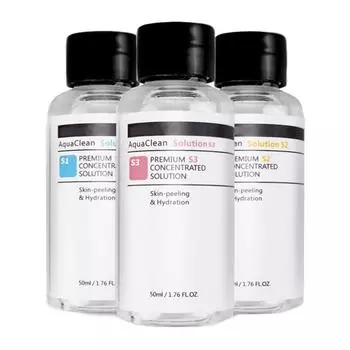 Для гидродермабразии, машина для ухода за кожей, косметическое оборудование, раствор для очистки воды, раствор для пилинга, сыворотка для лица Hydra Aqua, 50 мл, 3 бутылки/набор белый
