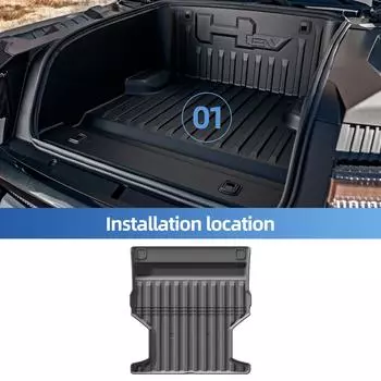 для GMC Hummer EV 2025-2025 автомобильные передние и задние коврики в багажник грузовика коврик TPE 3D всесезонная защита черный
