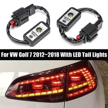 Для Golf 7 2012-2018 динамический светодиодный задний фонарь, дополнительный модуль, кабель, жгут проводов, индикатор указателя поворота, левый и правый задний фонарь as show