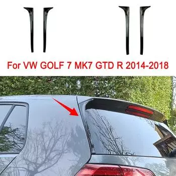 Для GOLF 7 MK7 GTD R 2014-2017 глянцевый черный карбоновый задний спойлер крыло автомобильный стиль авто зеркало заднего вида чёрный