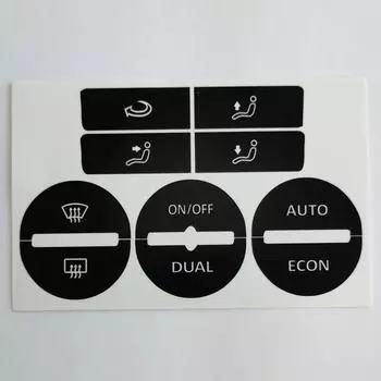 Для GOLF Mk5 2004-2008 Для PASSAT 2005-2010 Кондиционер AC Климат-контроль Изношенные отслаивающиеся кнопки Ремонт Наклейки Наклейки ПВХ чёрный