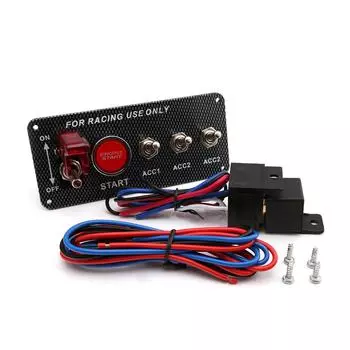 для гоночного автомобиля 12V20A карбоновая панель тумблер зажигания двигатель запуска кнопка стартера