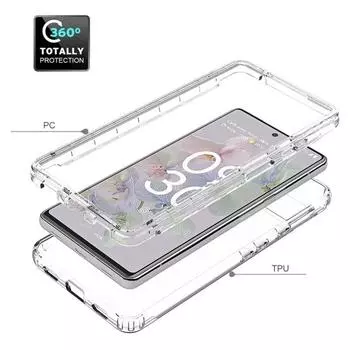 Для Google Pixel 45450 2 Защитная пленка для телефона Высокая пылезащита от падения Pro Прозрачность Градиентная структура слоев Высокая For Pixel 6 Pro синий