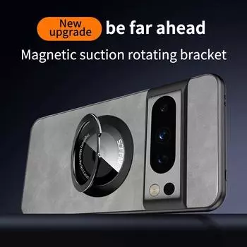 Для Google Pixel 8 7 Pro 7A 6 6 Pro 6A для Magsafe Skin обычная кожаная матовая беспроводная зарядка кольцо магнитный противоударный чехол For Pixel 8 чёрный