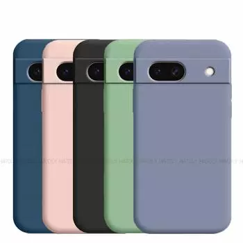 Для Google Pixel 8A Чехол Google Pixel 8A 7A 6A 7 8 Pro Чехол Роскошный Оригинальный TPU Противоударный Жидкий Силиконовый Защитный Чехол Для Задней Панели Pixel 8A чёрный