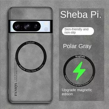 Для Google Pixel 9 Pro 8 7 6 чехол из мягкой искусственной кожи с магнитной защитной задней крышкой чехол для телефона Google Pixel 8A 7A 6A For Pixel 9 чёрный