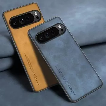 Для Google Pixel 9 Pro 9Pro чехол Роскошный PU кожаный чехол для телефона для Google Pixel 9 Pro XL Pixel9 5G задняя крышка силиконовая защита For Pixel 9 серый