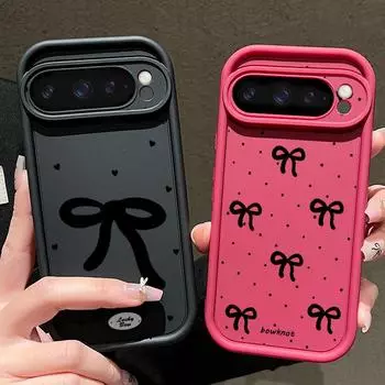 Для Google Pixel 9 Pro Xl 8 Pro 8a противоударный силиконовый мягкий чехол-бабочка с матовым рисунком против падения Google Pixel9 чёрный